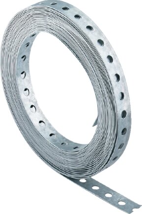 Exemplary representation: Fischer perforated strip (galvanised steel)