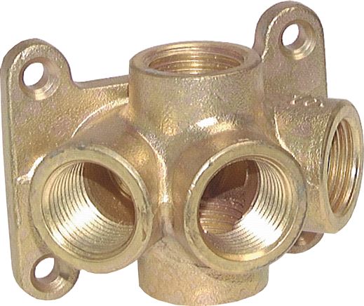 Exemplary representation: Wall socket air diverter, 5-way, brass