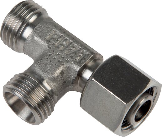 Exemplary representation: Adjustable L-connection fitting, without nut & cutting ring, 1.4571